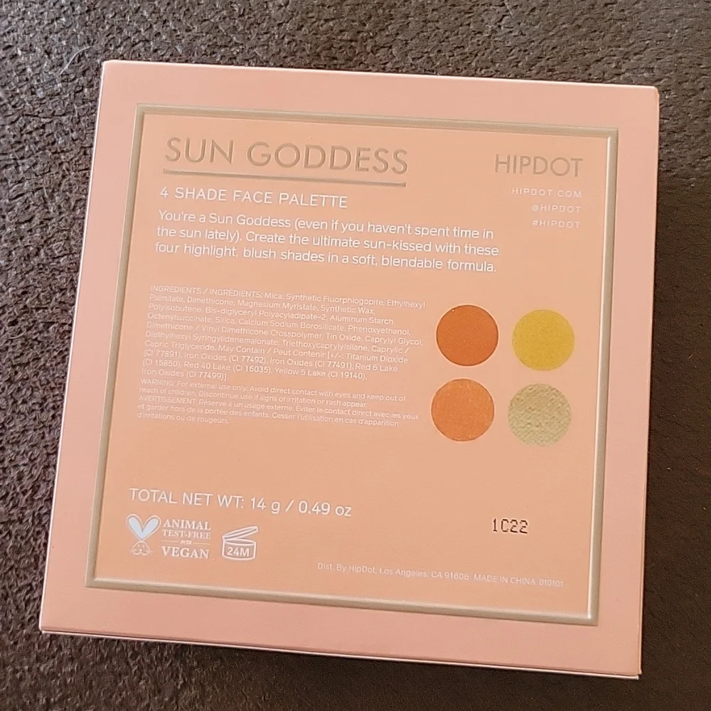 HIPDOT Sun Goddess 4 Shade Face Palette